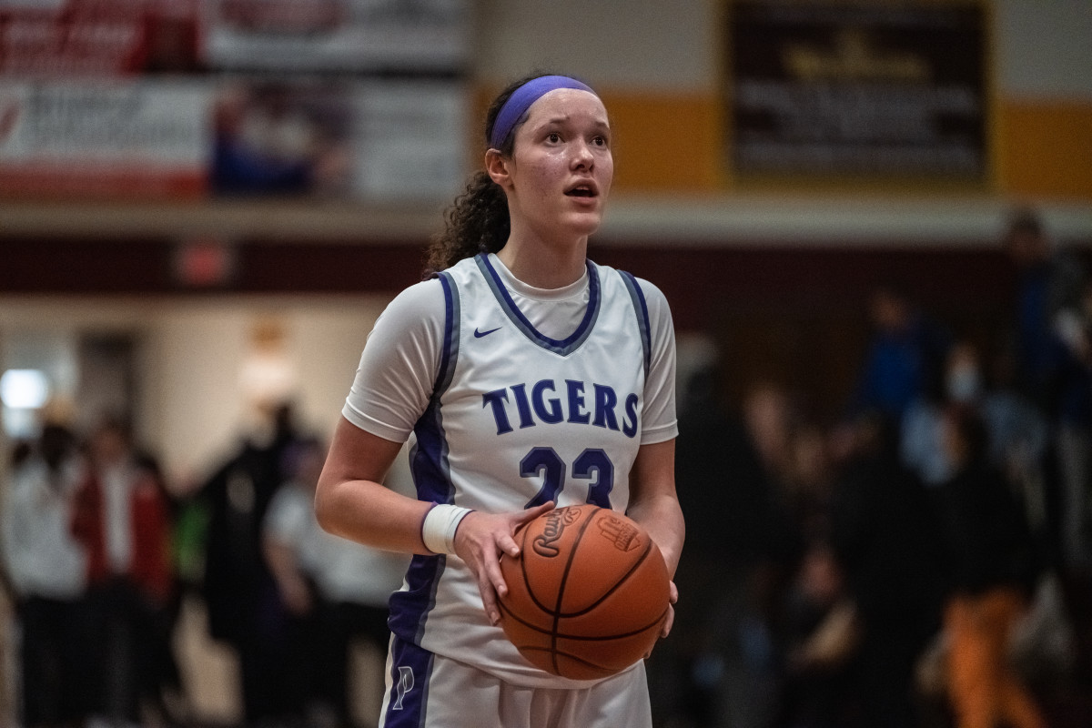 Pickerington Central's Berry Wallace prepares to shoot a free throw against Dublin Coffman on February 28, 2023.